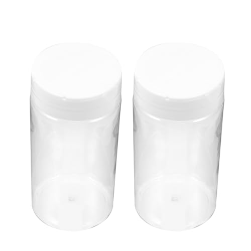 Parliky 2pcs Creative Fish Food Storage Bottles with Multi-Holes, Portable Aquarium Feeding Containers for Fish Tanks, White Plastic Feeding Bottles for Aquatic Pets