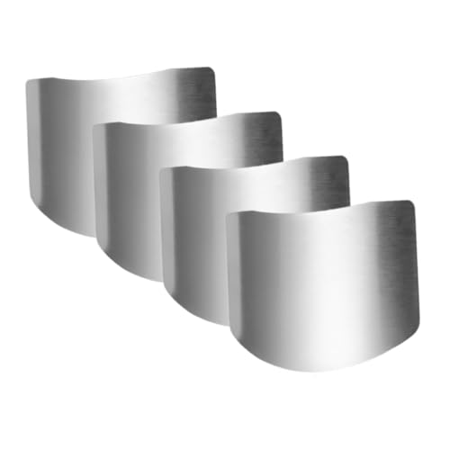 Alipis 4 piezas Protector de Dedos de Acero Inoxidable Resistente Ergonómico y Cómodo para Cortar Verduras Frutas y Carne de Unidades para Protección Segura Cocina