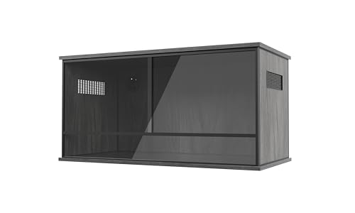 ProRep Vivarium High-Strength Lightweight Reptile Tank with Enhanced Visibility | Secure Glass Enclosure for Lizards Snakes & Exotic Pets | Terrariums (Black 3x1.5x1.5ft (90x45x45cm))