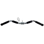 yuhqc Lat Cable Machine Attachment Curl Pulldown Barbell Revolving Bar, Multi-Exerciser Cable Attachment, Solid Steel Tricep Press Down Bar with Rubber Handgrips & Revolving Hanger - Image 5