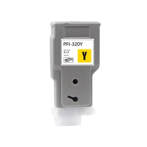 Cartouche encre PFI-320 compatible TM300 TM200 traceur jet d'encre jaune 300ml