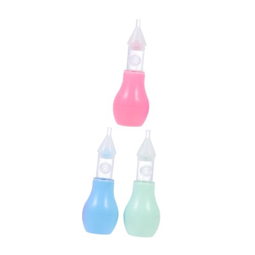 Toyvian 3 Piezas Aspirador Nasal Anti Reflujo Bebe Lechón Limpiador De Nariz Para Aspirador Nasal Para Aspirador De Mucosidad Nasal Infantil De Silicona Ventosa Gel De Sílice