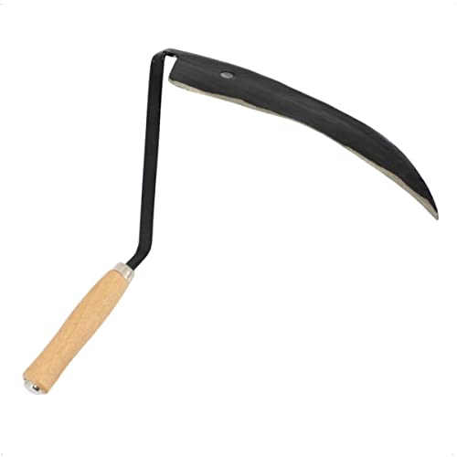 Rekord Sensensichel 35x28 cm, geschmiedet, Mähfertig, mit Holzgriff, Handsense, Gartensichel, Sichel, Kleinsense, Blattsichel, Rundsichel, Unkrautsichel