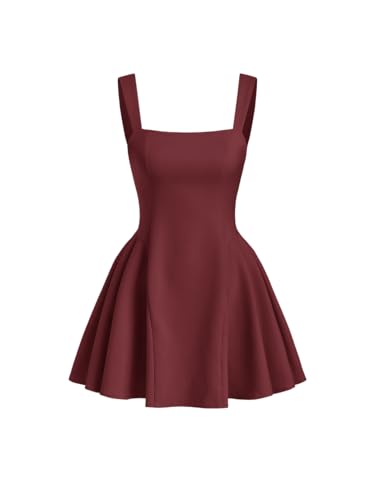 Image of CIDER Womens Polka Dot Going Out Dress Cute Summer Date Night Square Neck Sleeveless Mini Dress