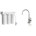 APEC 3 Stage Under-Sink Filter System, Designer Faucet for Reverse Osmosis Filtration Systems, Brushed Nickel