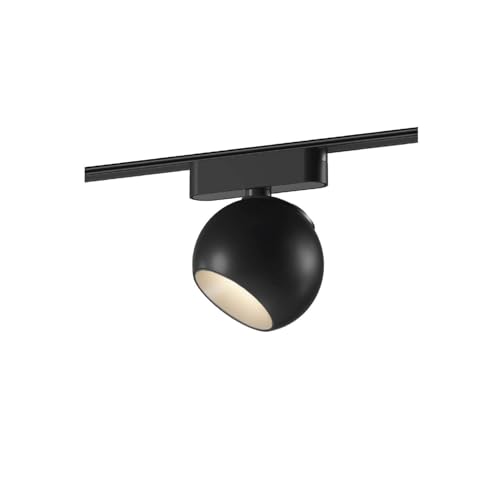 Spot LED sur rail magnétique 12W extra-plat noir 4000K 48V Ø100 mm concave