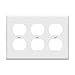 ENERLITES Duplex Receptacle Outlet Wall Plate, Size 3-Gang 4.50" x 6.38", Polycarbonate Thermoplastic, 8823-W, White