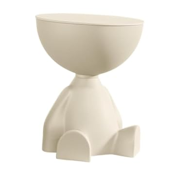 Baoblaze Tavolo per bordo divano piccolo figurina a testa piatta tavolo da bevanda multifunzione carino per sedia divano divano sedia per ufficio camera, Bianco