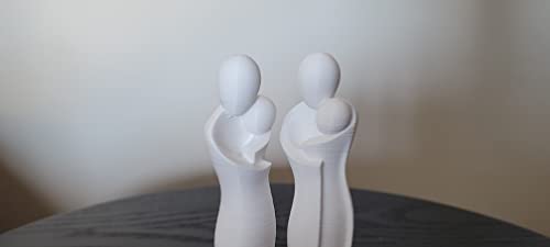 Estatua Familiar Dos Madres con Dos Niños Escultura Elegante miniatura 7