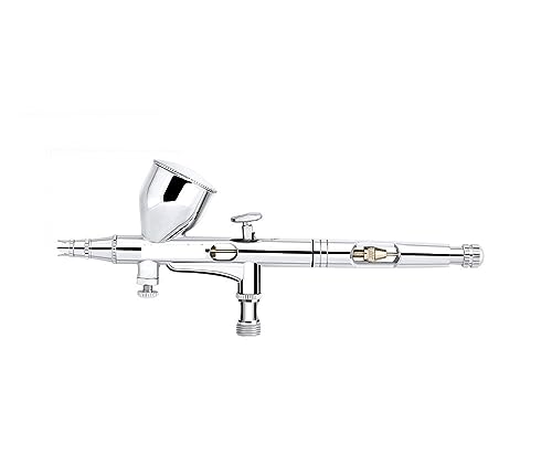 Generic - Kit aérographe – Pistolet pulvérisateur double action pour maquette, gâteau, nail art et peinture de voiture, avec buses 0,2/0,3/0,5 mm et alimentation 9 cc