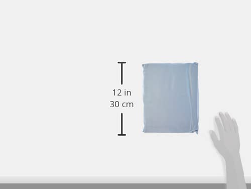 Amazon Basics - Sábana Bajera Ajustable (algodón satén 400 Hilos, Antiarrugas) Azul Ahumado - 160 x 200 x 30 cm