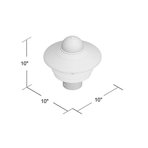 Kastlite Black Nautical Post Walkway Lamp | 10" High Outdoor Coastal Fixture | Fits 3" Posts | Ul Listed #TOP6