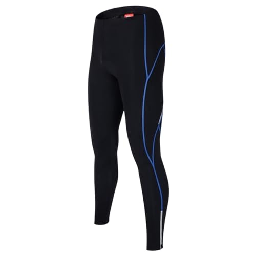 STIDPFZX Pantalones Largos Pantalones de Ciclismo for Hombre, Ropa for Exteriores, protección Solar Profesional, Transpirables, cómodos, Acolchados de Gel, 2 uds. Culotte Ciclismo Largo(Black08,L)
