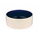 Trixie 2452 Keramiknapf, 2,3 l/ø 22 cm, creme/blau, 1 Stück (1er Pack)