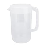 Healifty Jarra de Plástico Transparente con Tapa y Escala Resistente al Calor para Jugos Té Helado y Bebidas Caseras Fácil de Llenar y Limpiar