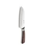 Paul Wirths BLAZE Santoku Messer 18 cm aus MOV Stahl, Griff aus edlem Wengeholz, japanisches extrem scharfes Küchenmesser für präzises Schneiden von Fleisch, Fisch, Obst & Gemüse