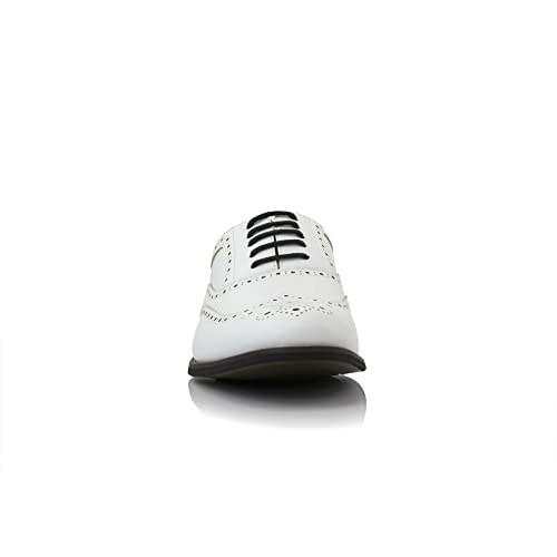 Image of Ferro Aldo Men's Wingtip Oxford Dress Shoes | Classic Brogue & Two-Tone Spectator Styles | Formal Wedding Business Party Shoe