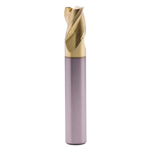 Image of 5 /16 inch Solid Carbide End Mill - ZrN Coated, 3 Flute, 37 Helix, 5 /16 inch Cutting Diameter, 5 /16 inch Shank Diameter, 7 /16 inch Length of Cut, 2 inch Overall Length for Milling Aluminum and Copper, Square End