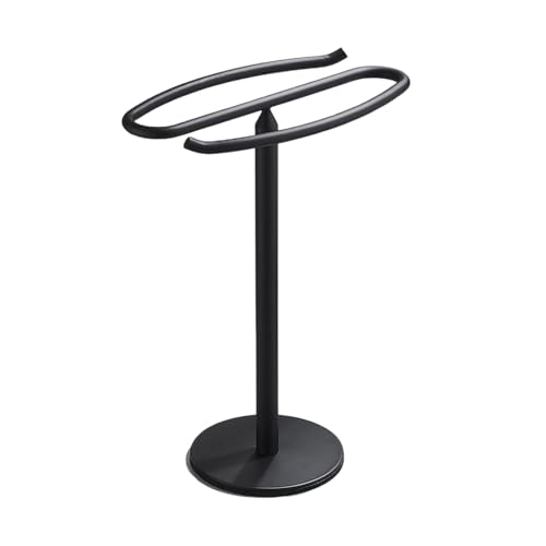 Portasciugamani in acciaio inossidabile Portasciugamani da banco portatile Elegante Stand per orologio semplice Portasciugamani da bagno a forma di S con base antiscivolo