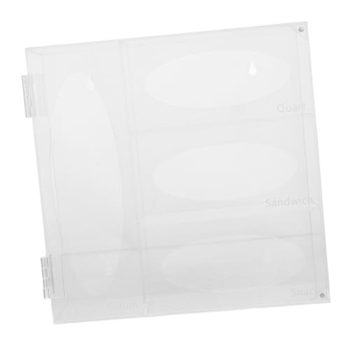 LALAFINA Glove Storage Box Wall Mount Gloves Dispenser Mask Holder Acrylic Mask Organizer