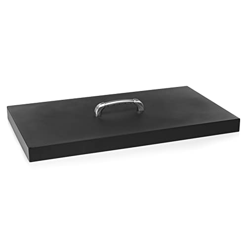 Tapa De Acero De 70Cm Para Plancha - Bq6309 - Firefriend - En Oferta Firefriend Bq-6309 Tapa Adecuada Para Barbacoa De Gas Bq-6395, Acero Inoxidable, Negro, 73 X 43 X 7.5 Cm
