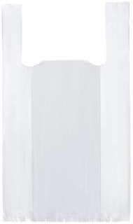 White Plastic Polythene Vest Style Carrier Bags - Supermarket Size 11 x 17 x 21" Shopping Gift Boutique Cash N Carry Market Stall Uk Store 247 (200)