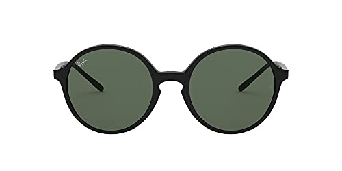 Ray-Ban RB4304F Youngster Asian Fit Round Sunglasses, Black Green, 53 mm