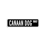 Kanaan Hund Straßenschild Hundeliebhaber Geschenk Wandkunst Dekoratives Schild, Kanaan Hund Custom Straßenschild für Café, Bar, Büro, Veranda