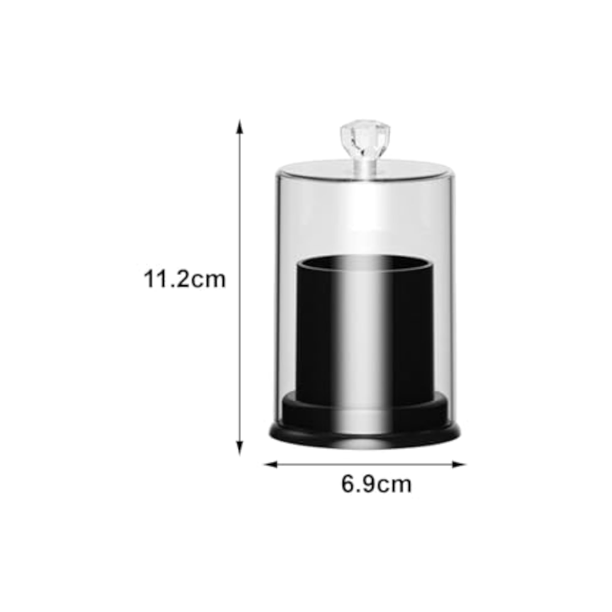 Cotton Ball and Swab Holders Organizer, Black