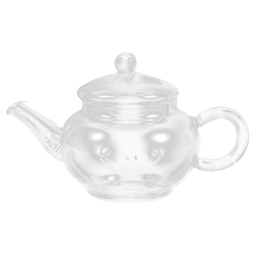 Ciieeo Théière Verre Transparent Avec Infuseur Théière À Eau Portable Pour Thé Vrac Théière Verre Pour Salon De Thé