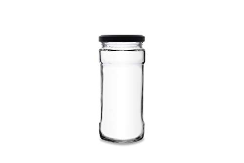 Image of Croco Glass Crystal Clear L Lid Glass Jars and Container For Pickle, Kitchen Spice Dried Herbs Jars Set (395 Ml) (Pack of 8)