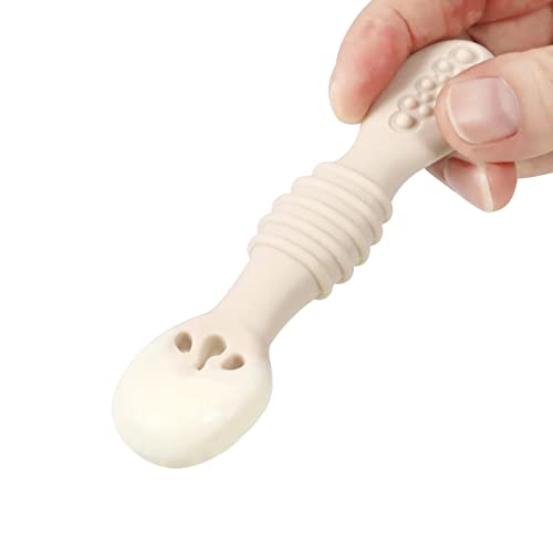 PandaEar 7 Pack Silicone Baby Feeding Spoon | Baby Led Weaning Supplies | Toddler Infant Feeding Spoon First Stage