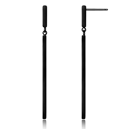 MUYAN Long Metal Bar Dangle Drop Earrings for Women Minimalist Vertical Bar Earrings