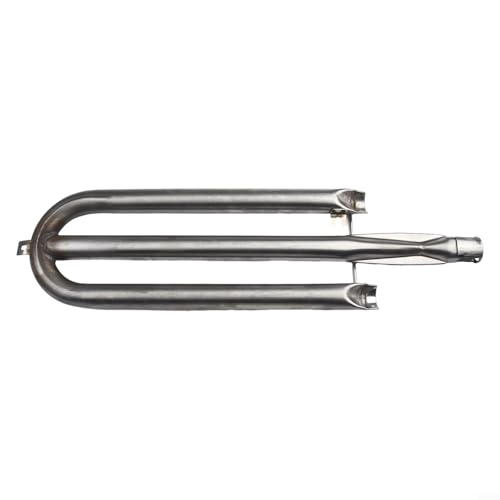 Allthingstore Quemador de parrilla de gas de acero inoxidable de 58 cm, agujeros preperforados y entradas ajustables, a prueba de óxido, resistente a altas temperaturas para modelos Broil King/Weber