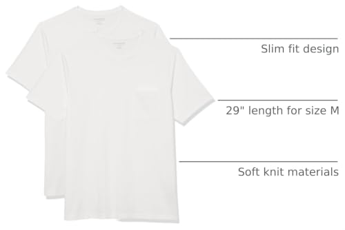 Image of Amazon Essentials Men's Short-Sleeve Crewneck Pocket T-Shirts, Pack of 2