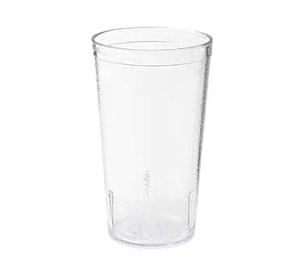 G.E.T. Unbreakable Stackable Restaurant Plastic Tumbler/Cup Set of 12 12 Ounce Clear | For Restaurants and Home, Dishwasher Safe, BPA Free