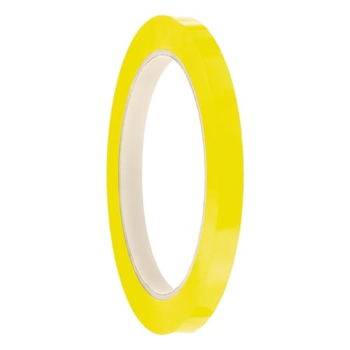 KIFSDLF 1 rollo de cinta posicionamiento escritorio 3/5/8 mm longitud, 66 m, 5 unidades, marcado for pizarra blanca, advertencia discriminación color, línea cuadrícula dibujo(Yellow,5.0mm)