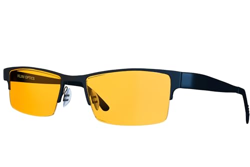 Image of KLIM Optics Blue Light Blocking Glasses - NEW - Reduce Eye Strain and Fatigue - Gaming Glasses for PC Mobile TV - Blocks 92% Blue Light - Computer Glasses with UV Protection
