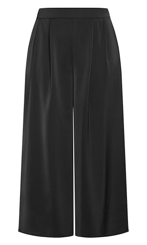 City Chic Women's Plus Size Satin Palazzo Champagne Pant4