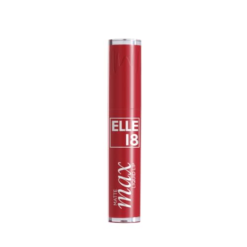 Image of Elle18 Matte Max Liquid Lipstick - Red Ribbon, for Smooth Lips, with Hyaluronic Acid & Vitamin E, Blur Matte Finish, Transferproof & Smudgeproof - 6ml