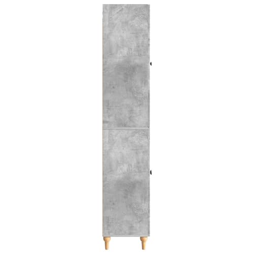 Juego de muebles de 2 piezas con aparador de madera y estante de pared de 66 x 34,5 x 90 cm 6