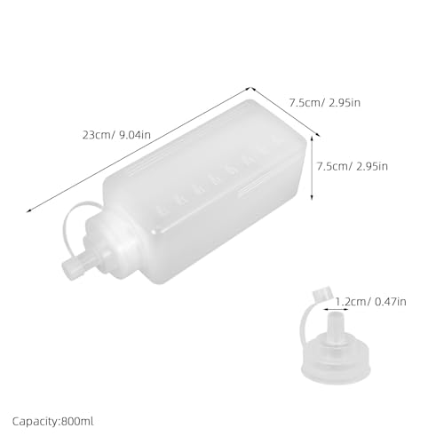 Botellas exprimibles para condimentos de plástico reutilizables con dosificador de cocina 3