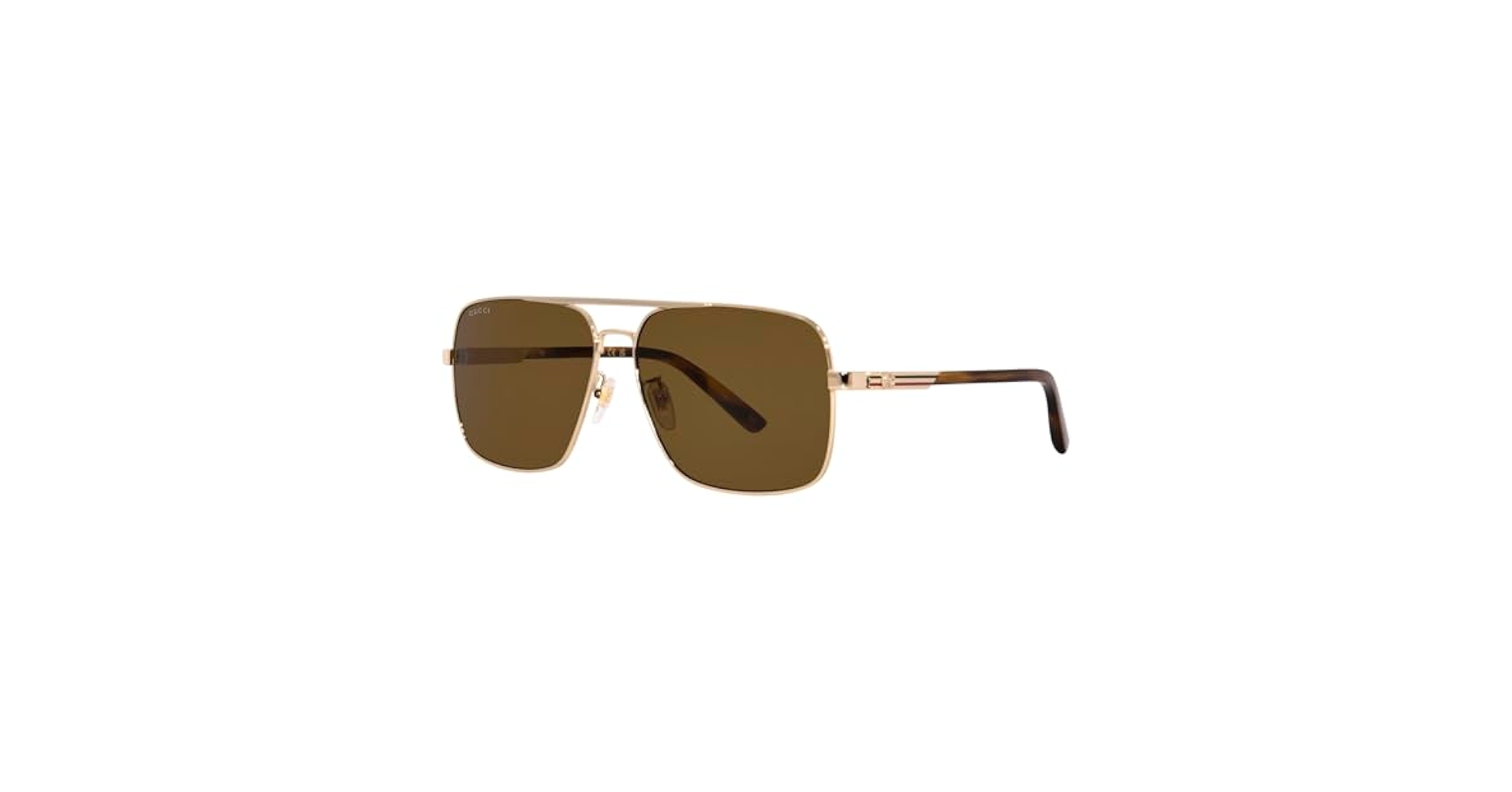 サングラス Gucci Sunglasses GG1289S 002 Square Unisex GUCCI Men's Sunglasses GG1289S 002 Gold Havana Brown Square