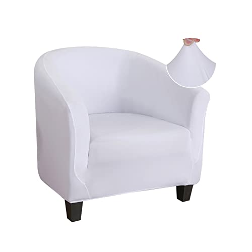 Jaotto Funda de Sillón Elásticas Chesterfield, 1 Pieza Cubre para Sillón Ajustable Universal Extraíbles Lavables, Funda de Sofá de Butacas para Recepción Hotel Sala de Estar(Blanco,1 Pieza)