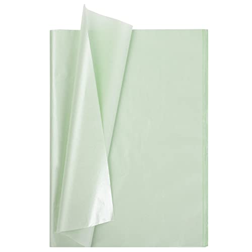 Papier de soie vert métallique Whaline de 100 feuilles pour emballage cadeau
