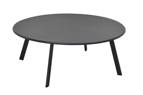 Hespéride - Table d'Appoint Saona Graphite, Acier Anti-Rouille, Résistant UV, D 90 x H 35 cm - pour Jardin, Terrasse, Balcon