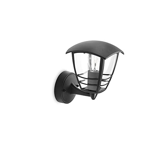 Philips Luminaire Extérieur Lanterne Murale montante Creek Noire 1x60W 230V sans Détecteur de Mouvement