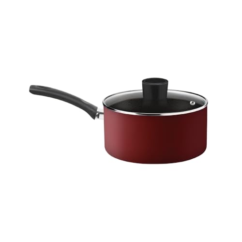 Panela Rochedo Facilita Vermelho 16cm com Antiaderente Resist - Limpa Fácil e Dura Mais, reforçado com Partículas Minerais e Cabos Reforçados