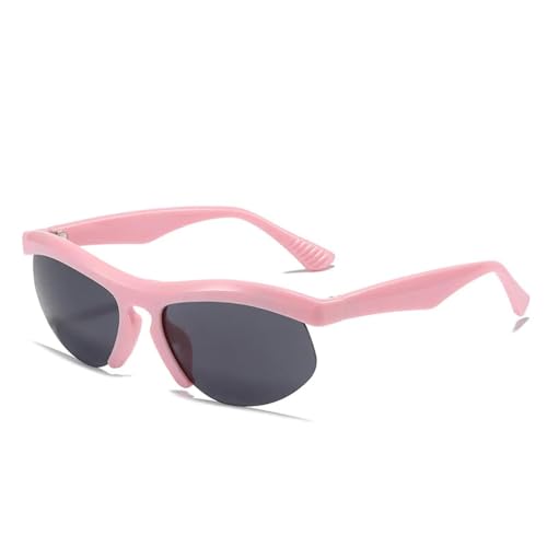 Lunettes de soleil miroir rétro et demi-cerclées à la mode vintage