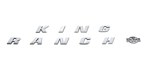 Image of 2pack King Ranch Emblems Side Fender Letter Kingranch Sticker Badge 3D Logo Replacement for 150 250 350 (Chrome)